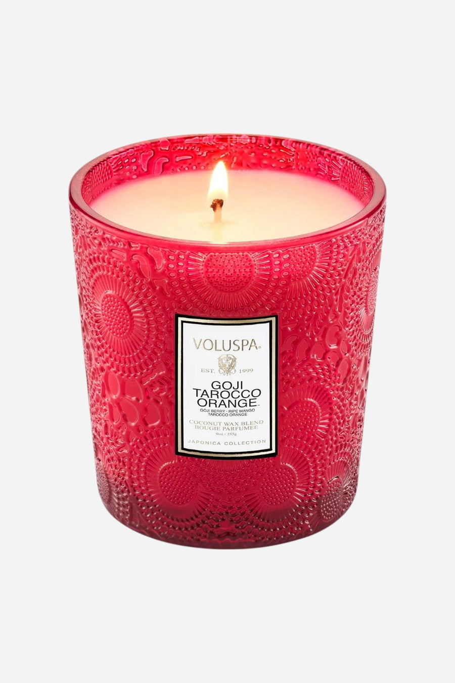 Voluspa Goji Tarocco Orange Classic Candle – back view