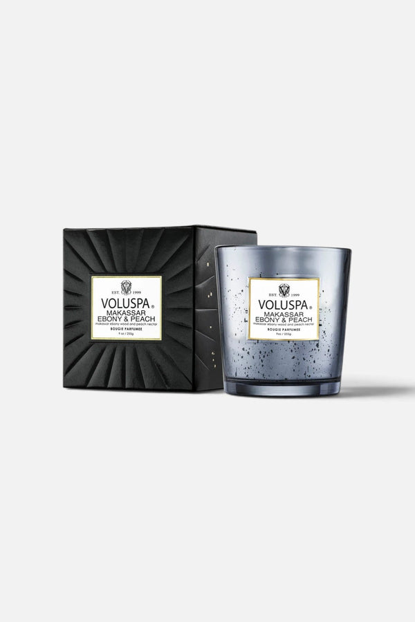 Voluspa Makassar Ebony & Peach Classic Boxed Candle