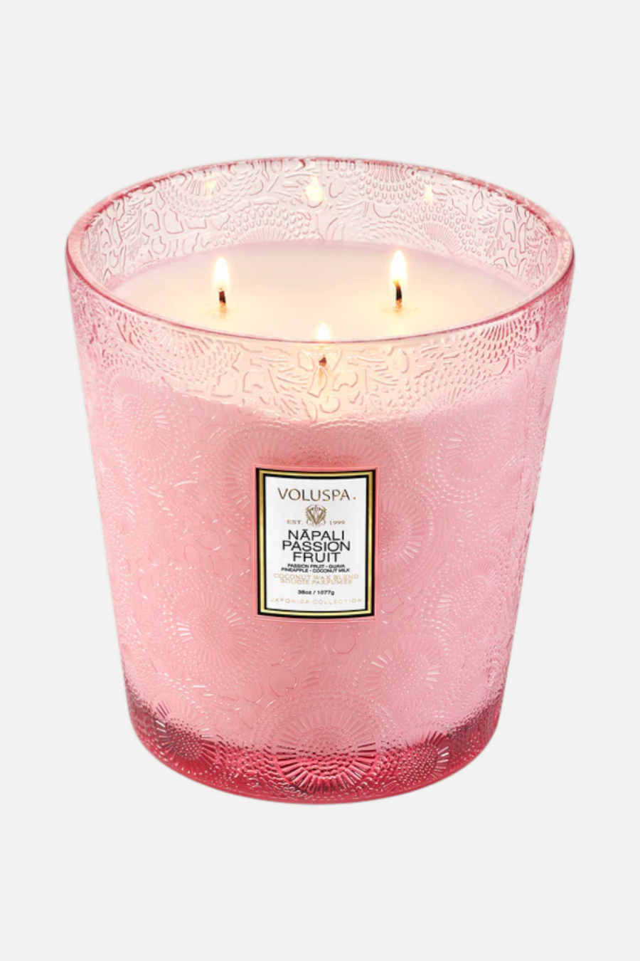Voluspa Napali Passionfruit 3 Wick Hearth Candle – back view