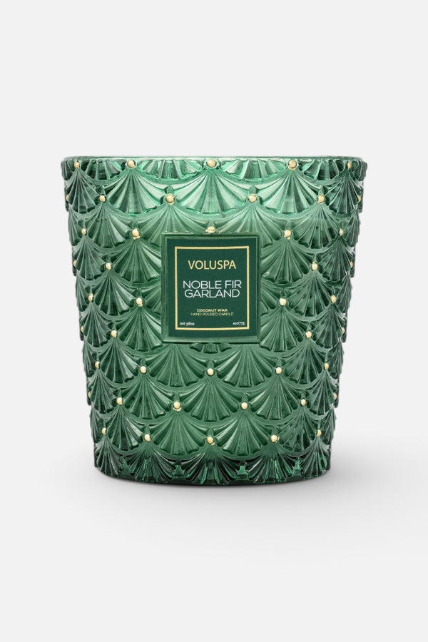 Voluspa Noble Fir Garland 3-Wick Hearth Candle - 38 Oz