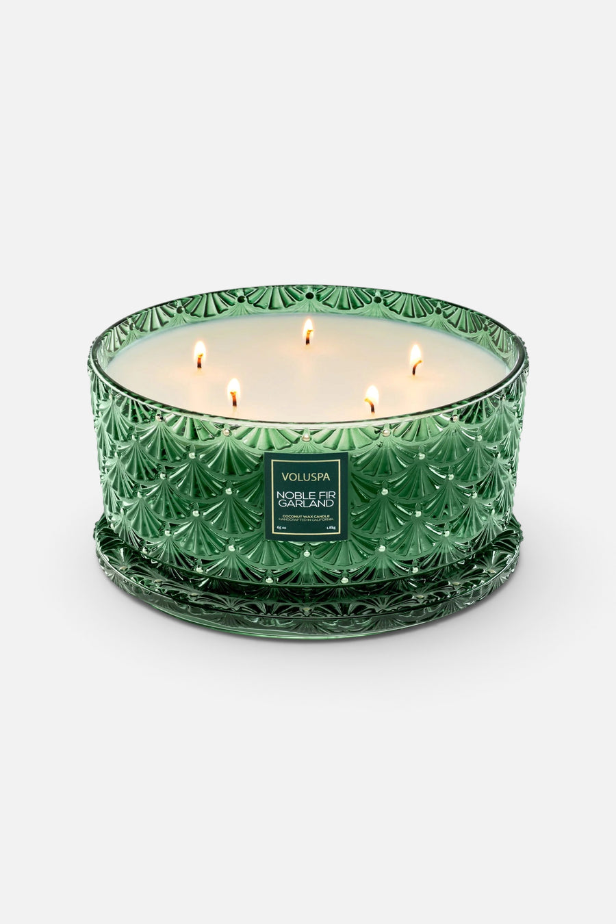 Voluspa Noble Fir Garland Centerpiece Candle – back view