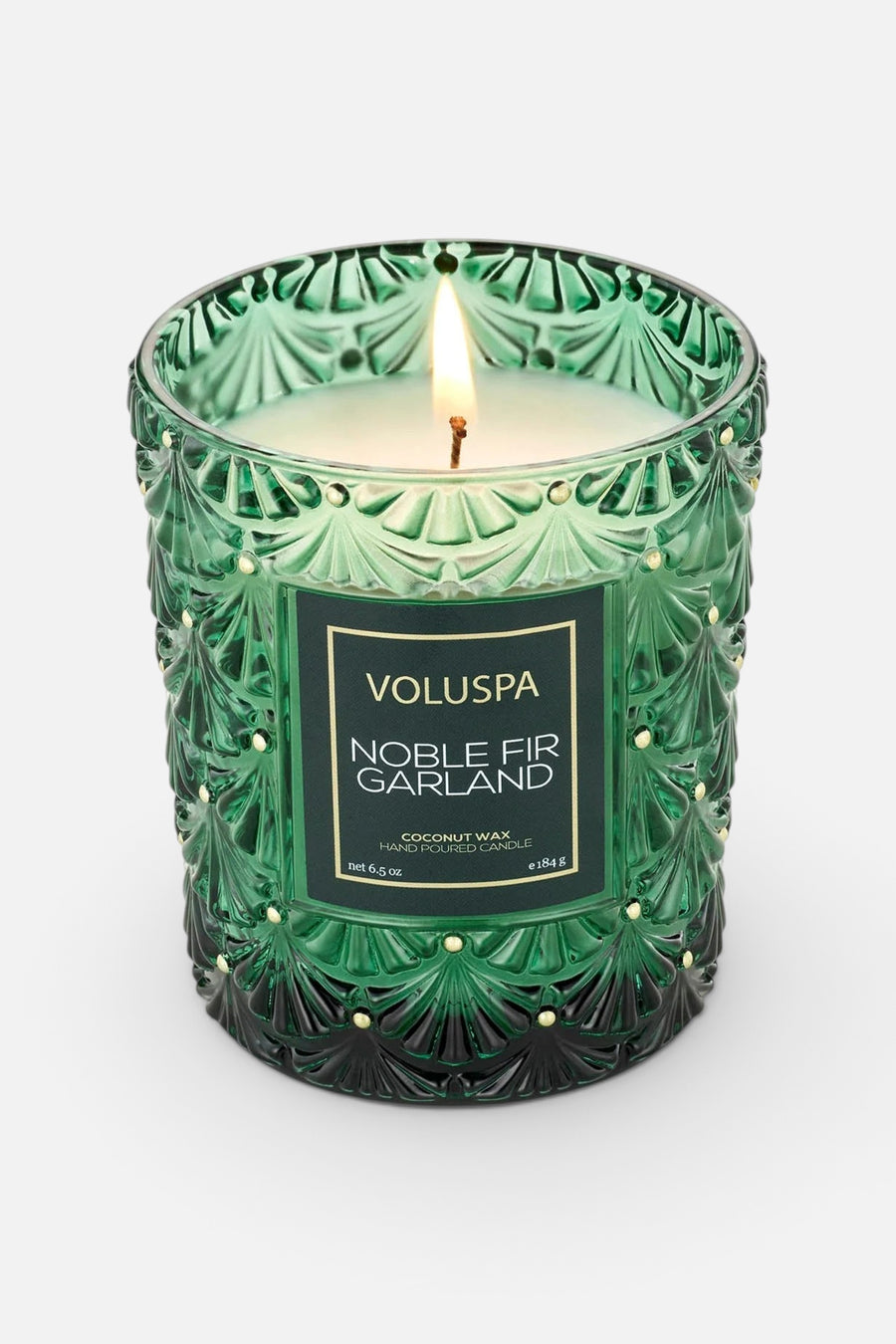 Voluspa Noble Fir Garland Classic Candle – back view