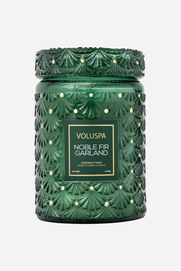 Voluspa Noble Fir Garland Large Jar Candle - 18 Oz