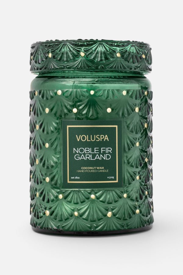 Voluspa Noble Fir Garland Large Jar Candle - 18 Oz