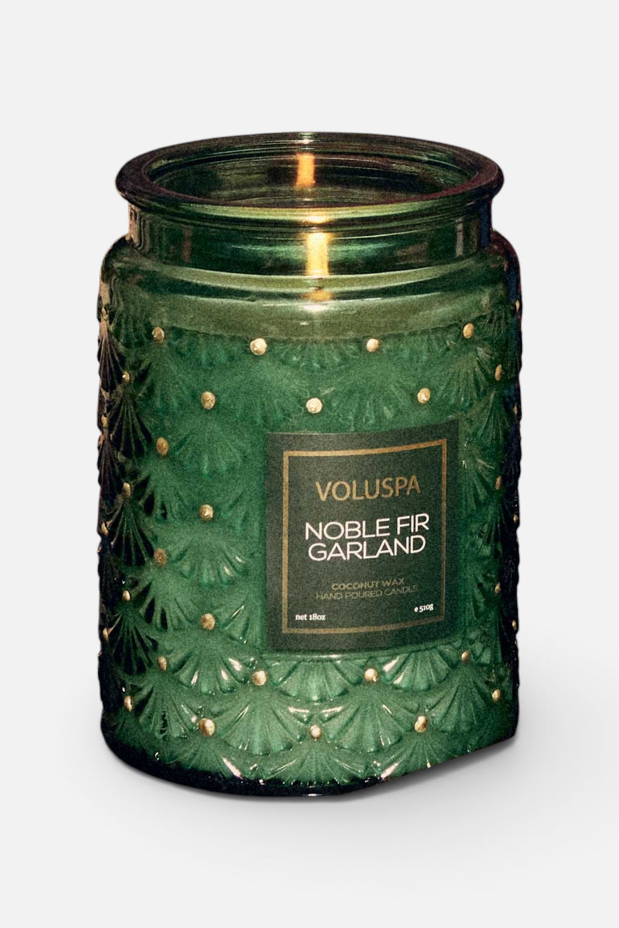 Voluspa Noble Fir Garland Large Jar Candle - 18 Oz – side view