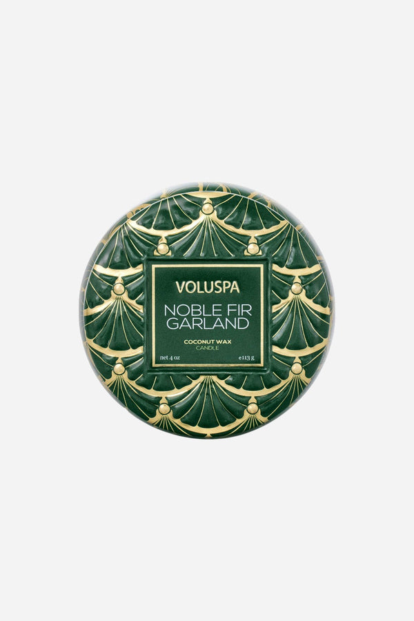 Voluspa Noble Fir Garland Mini Tin Candle - 4 Oz