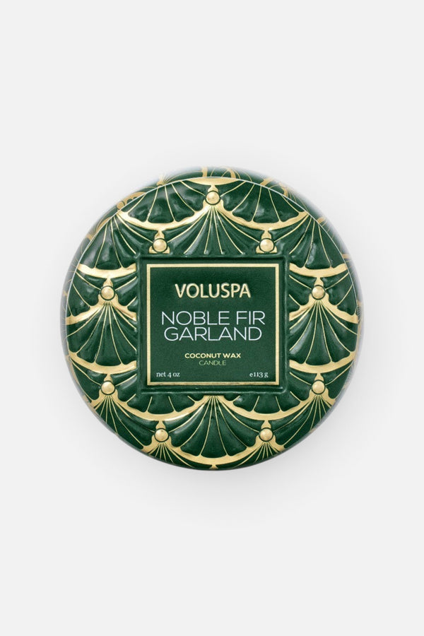 Voluspa Noble Fir Garland Mini Tin Candle - 4 Oz