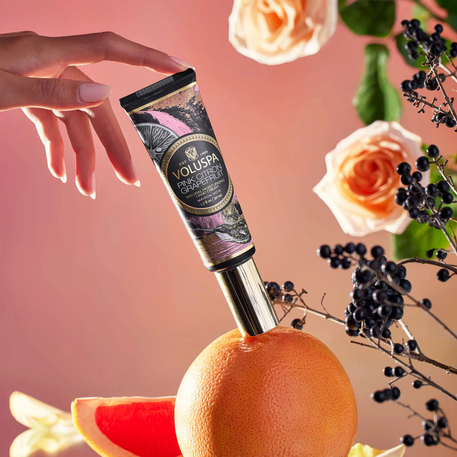 Voluspa Pink Citron Hand Cream – back view