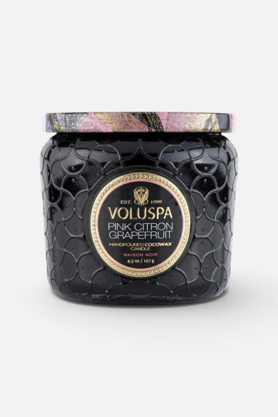 Voluspa Pink Citron Petite Jar Candle – front view