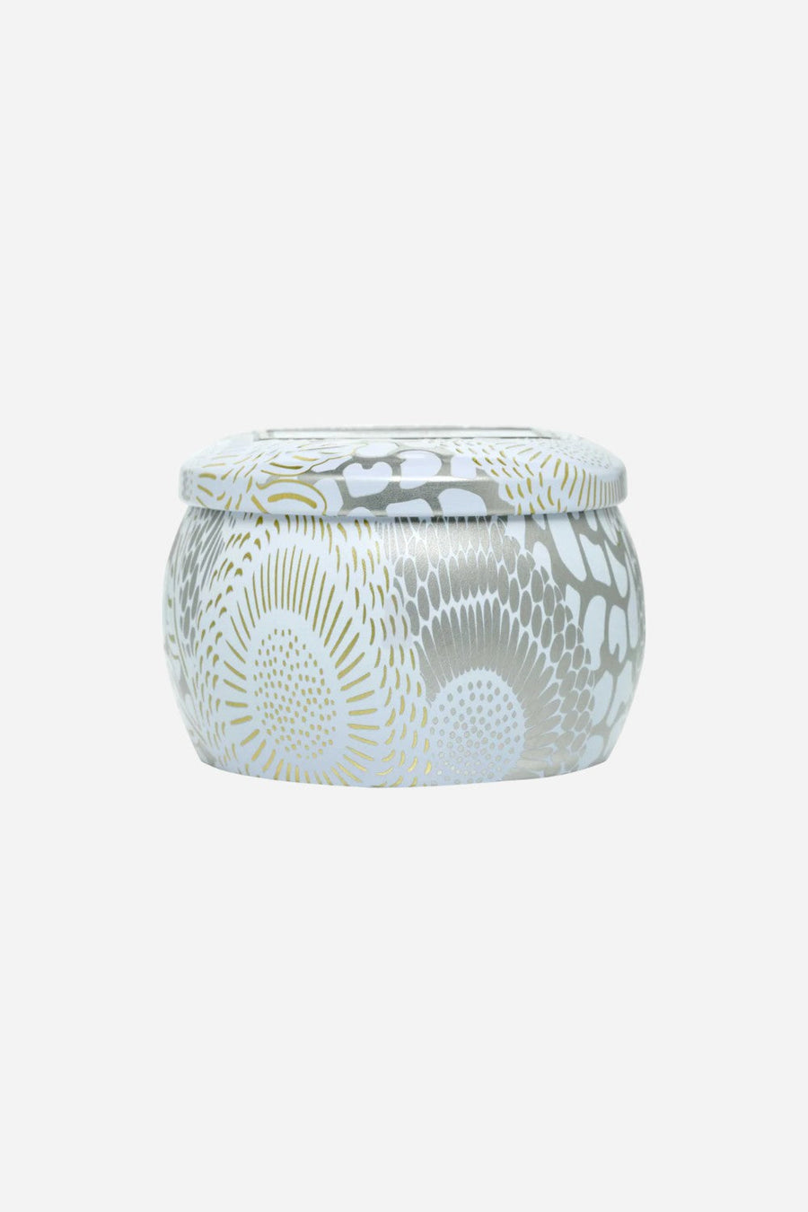 Voluspa Sparkling Cuvée Mini Tin Candle – side view