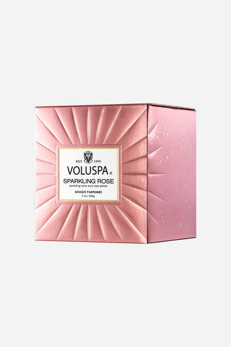 Voluspa Sparkling Rose Classic Candle – side view