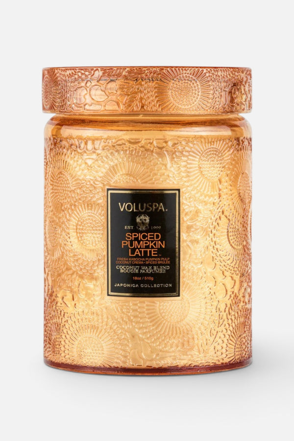 Voluspa Spiced Pumpkin Latte Large Candle, 18 oz