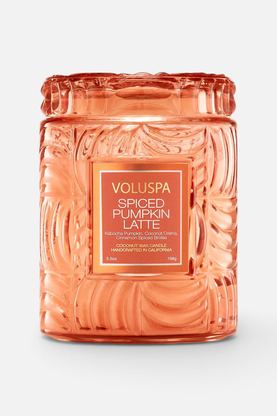 Voluspa Spiced Pumpkin Latte Small Jar Candle – front view