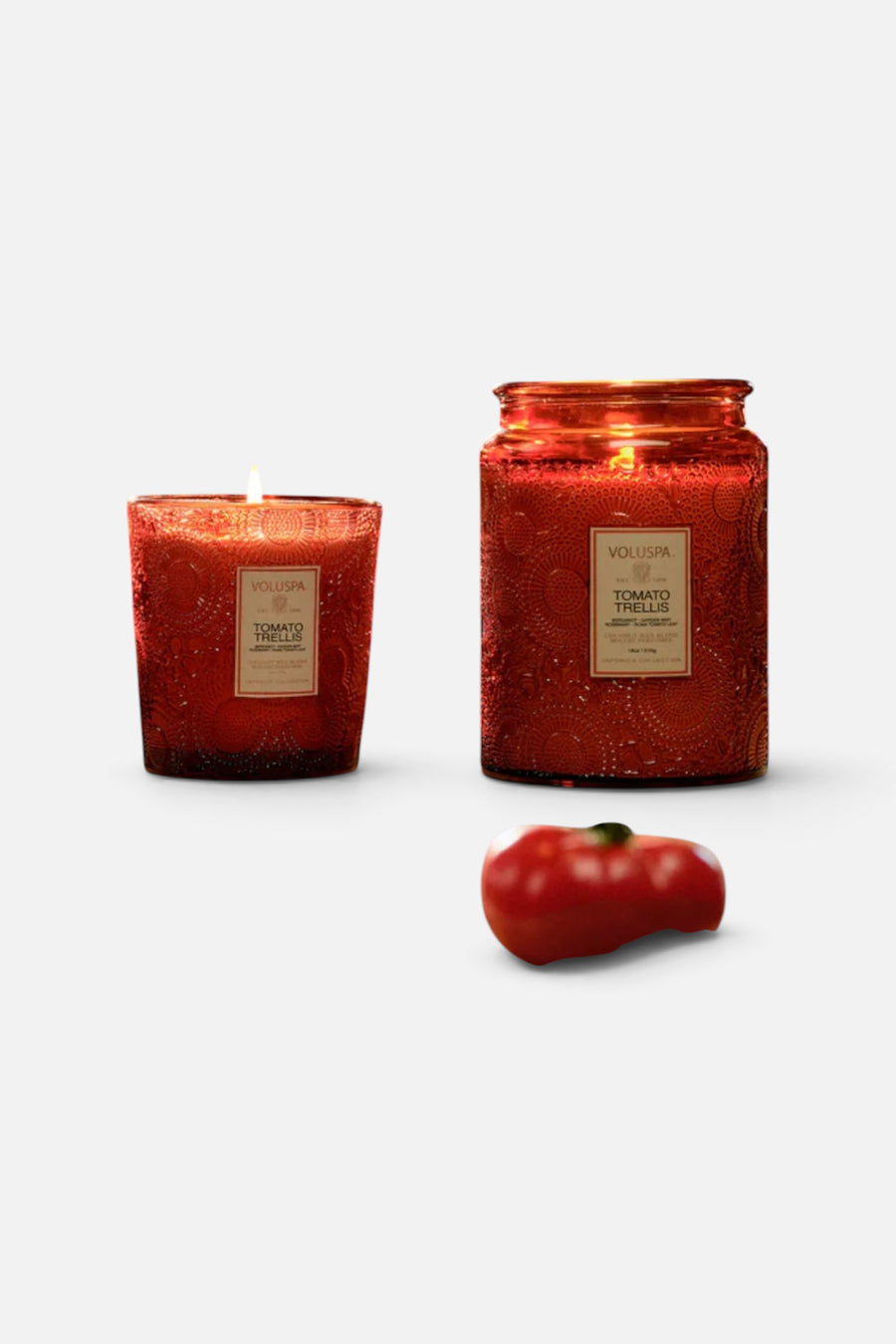 Voluspa Tomato Trellis Large Jar Candle – detail