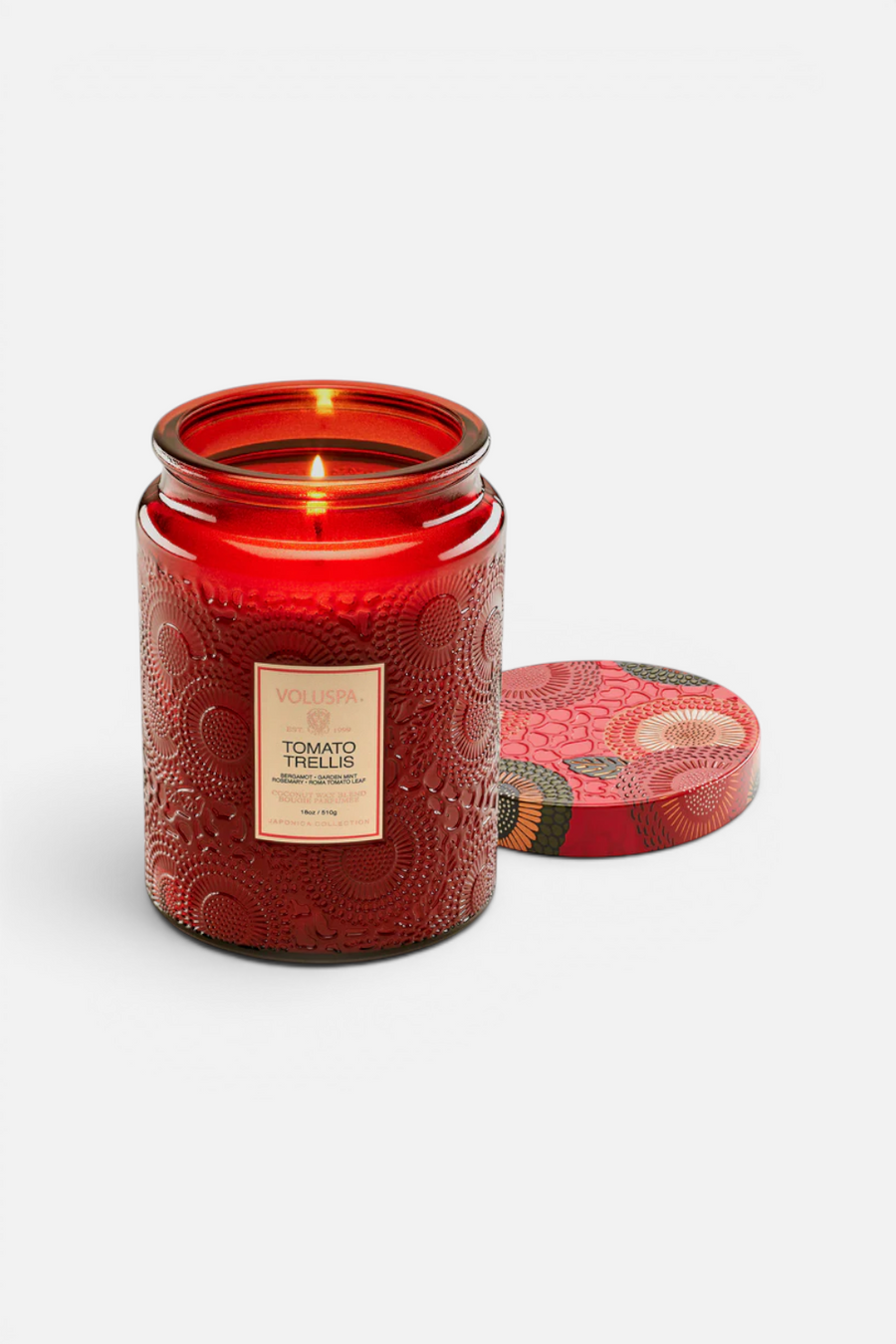 Voluspa Tomato Trellis Large Jar Candle – front view