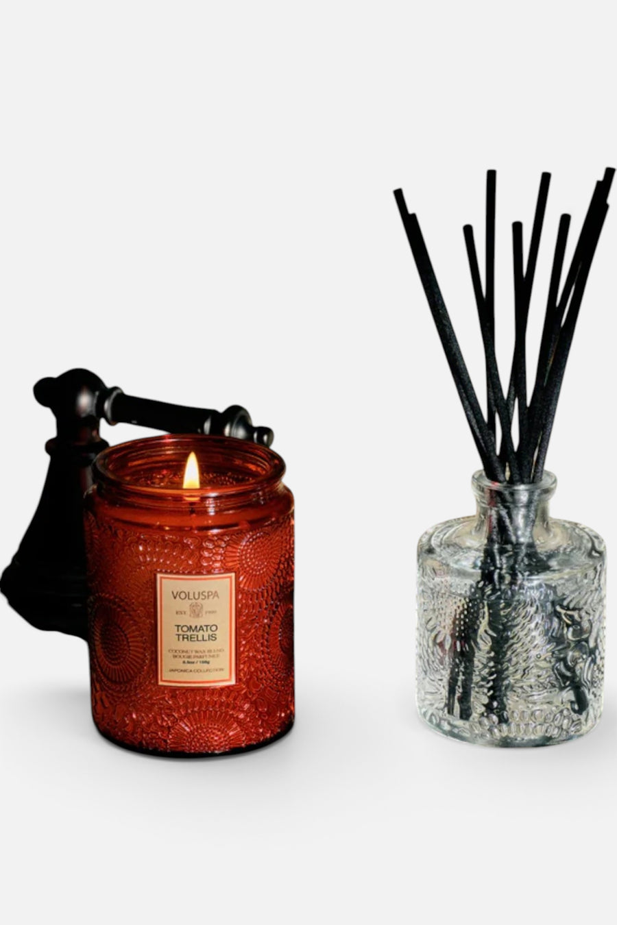 Voluspa Tomato Trellis Small Jar Candle – back view