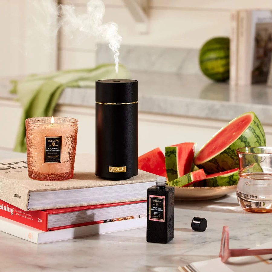 Voluspa Ultra Sonic Diffuser in Black – flat lay