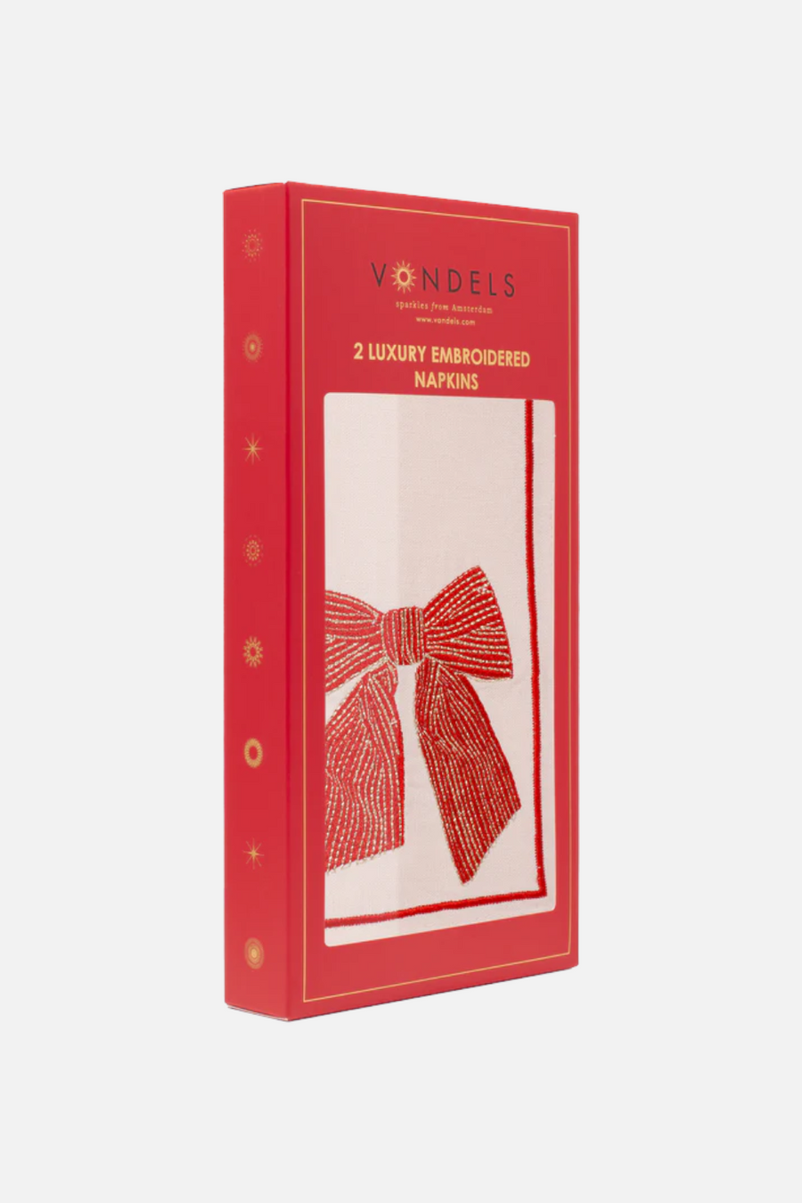 Vondels Bow Soft Pink Napkins – back view