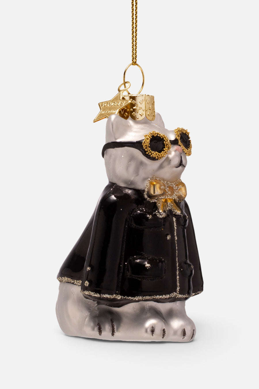 Vondels Glass Fashion Cat Ornament – alternate