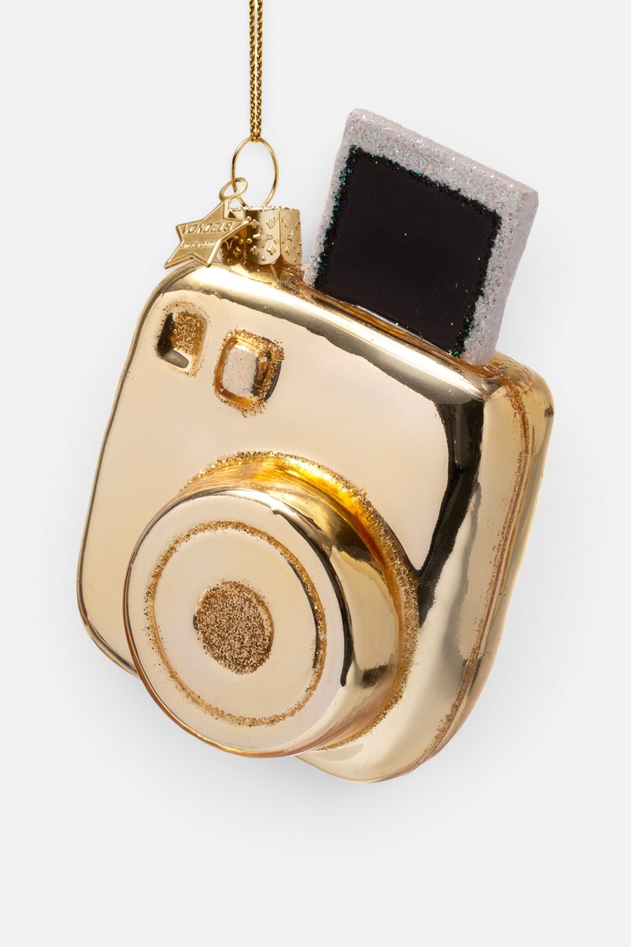 Vondels Glass Gold Instant Photo Camera Ornament – alternate