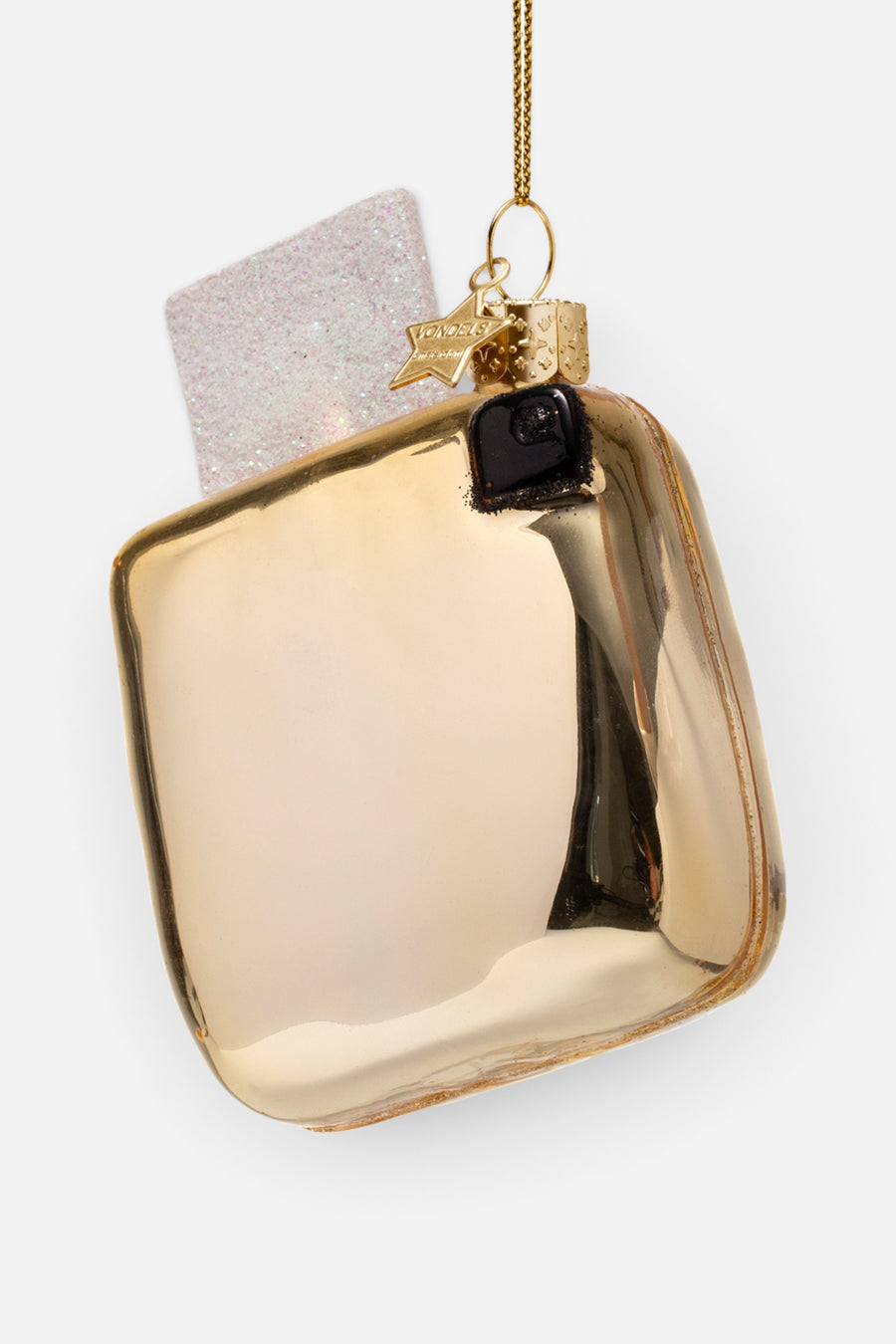 Vondels Glass Gold Instant Photo Camera Ornament – back view