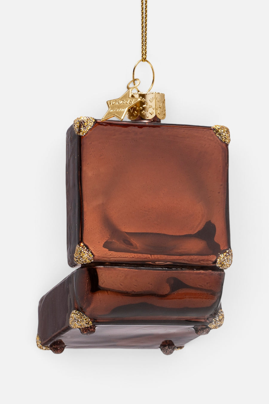 Vondels Glass Record Player Ornament – back view