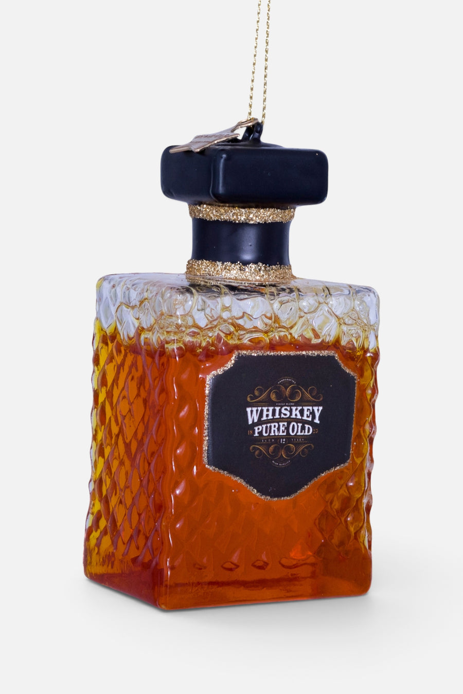 Vondels Glass Whiskey Bottle Ornament – alternate