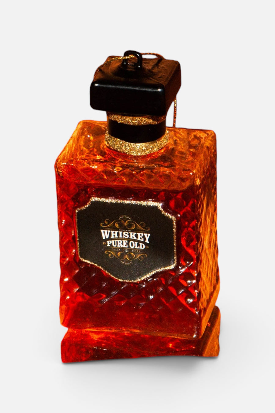 Vondels Glass Whiskey Bottle Ornament – alternate