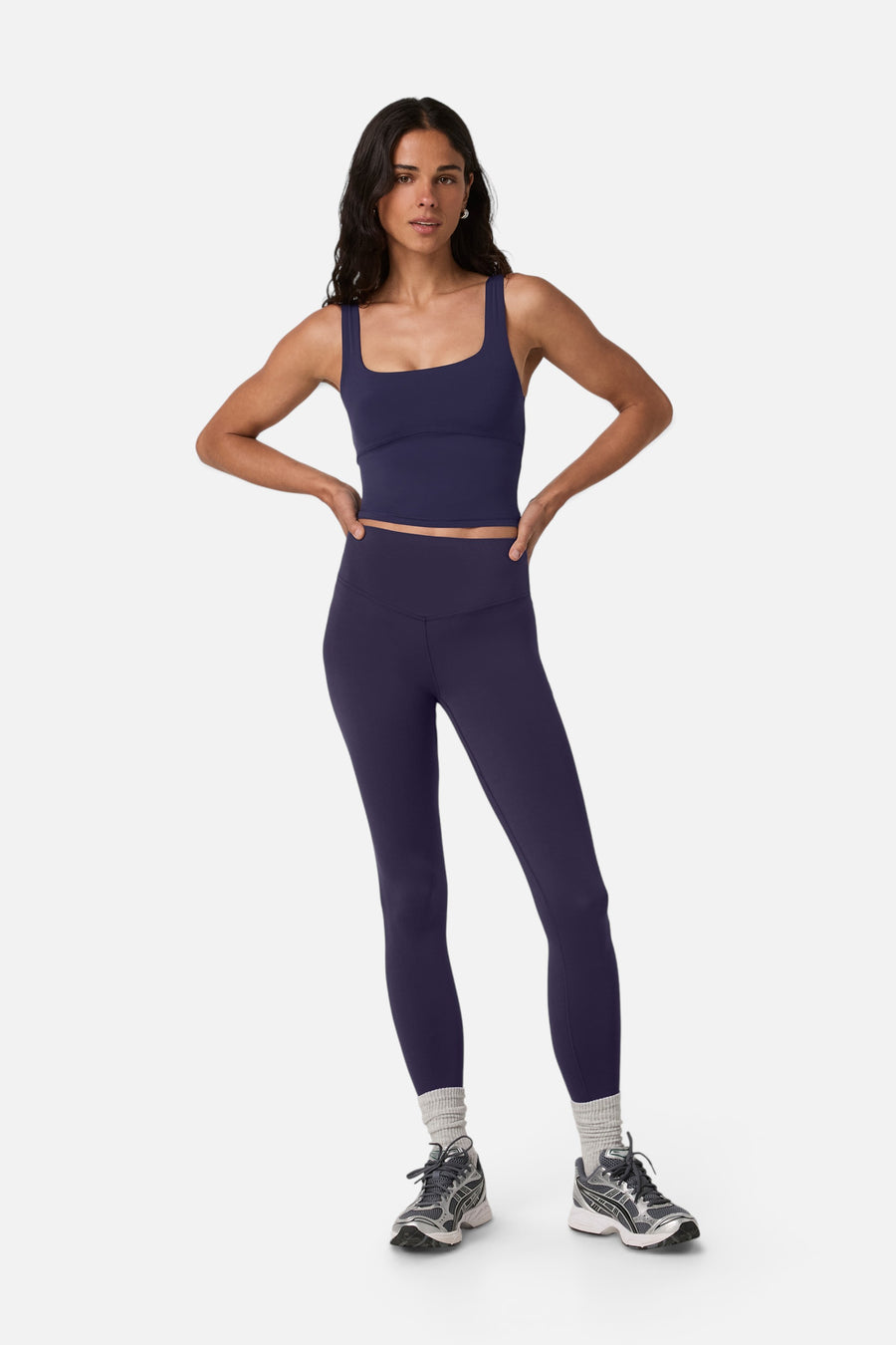 Vuori AllTheForm Legging in Velvet Violet – full length