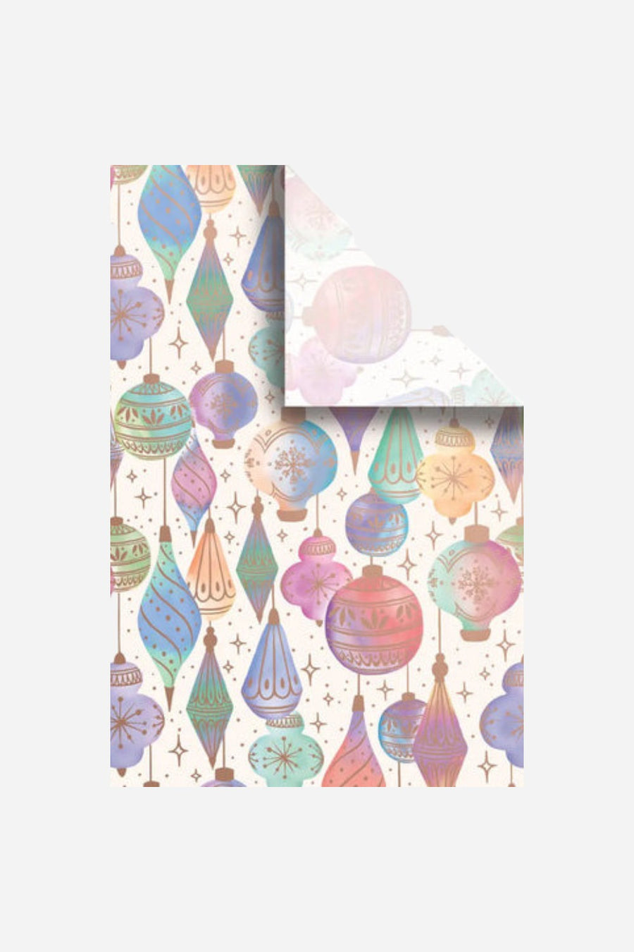 Watercolor Ornaments Printed Tissue Paper – back view