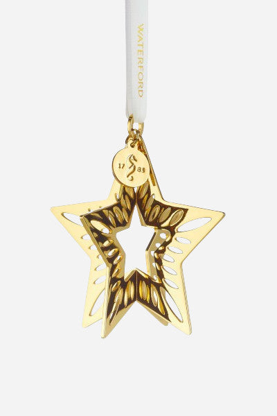 Waterford Christmas 3D Star Gold Ornament