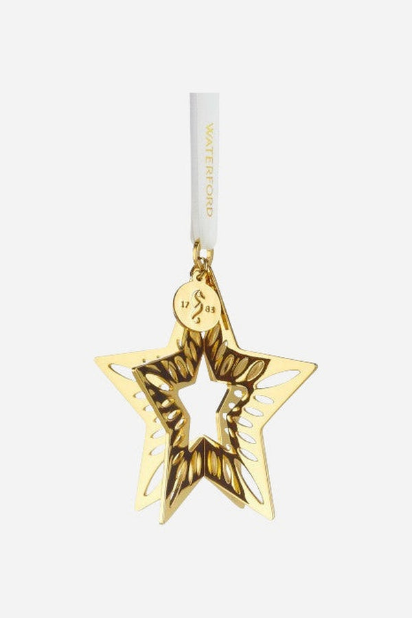 Waterford Christmas 3D Star Gold Ornament