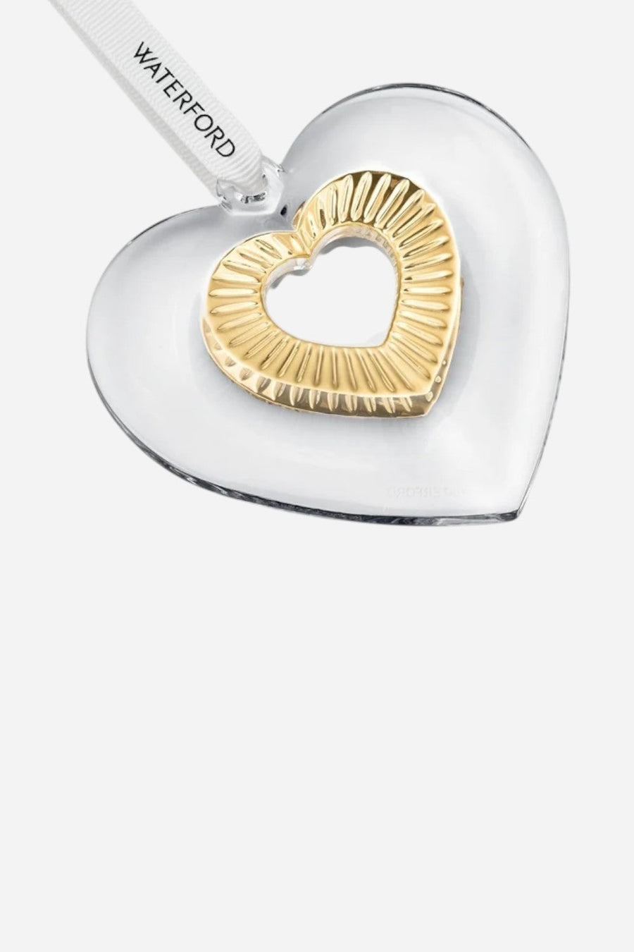 Waterford Christmas Heart with Gold Ornament – back view