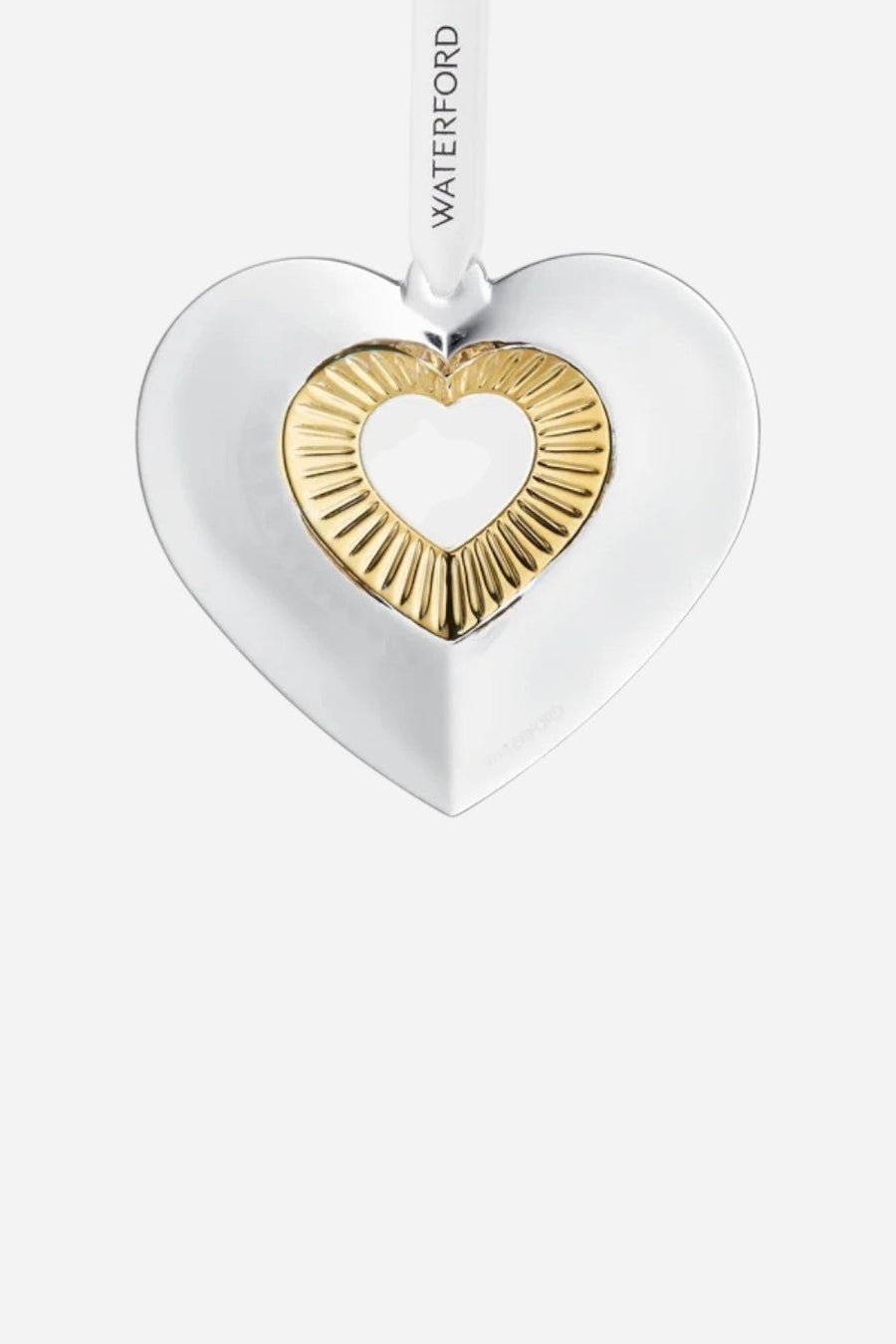 Waterford Christmas Heart with Gold Ornament – front view