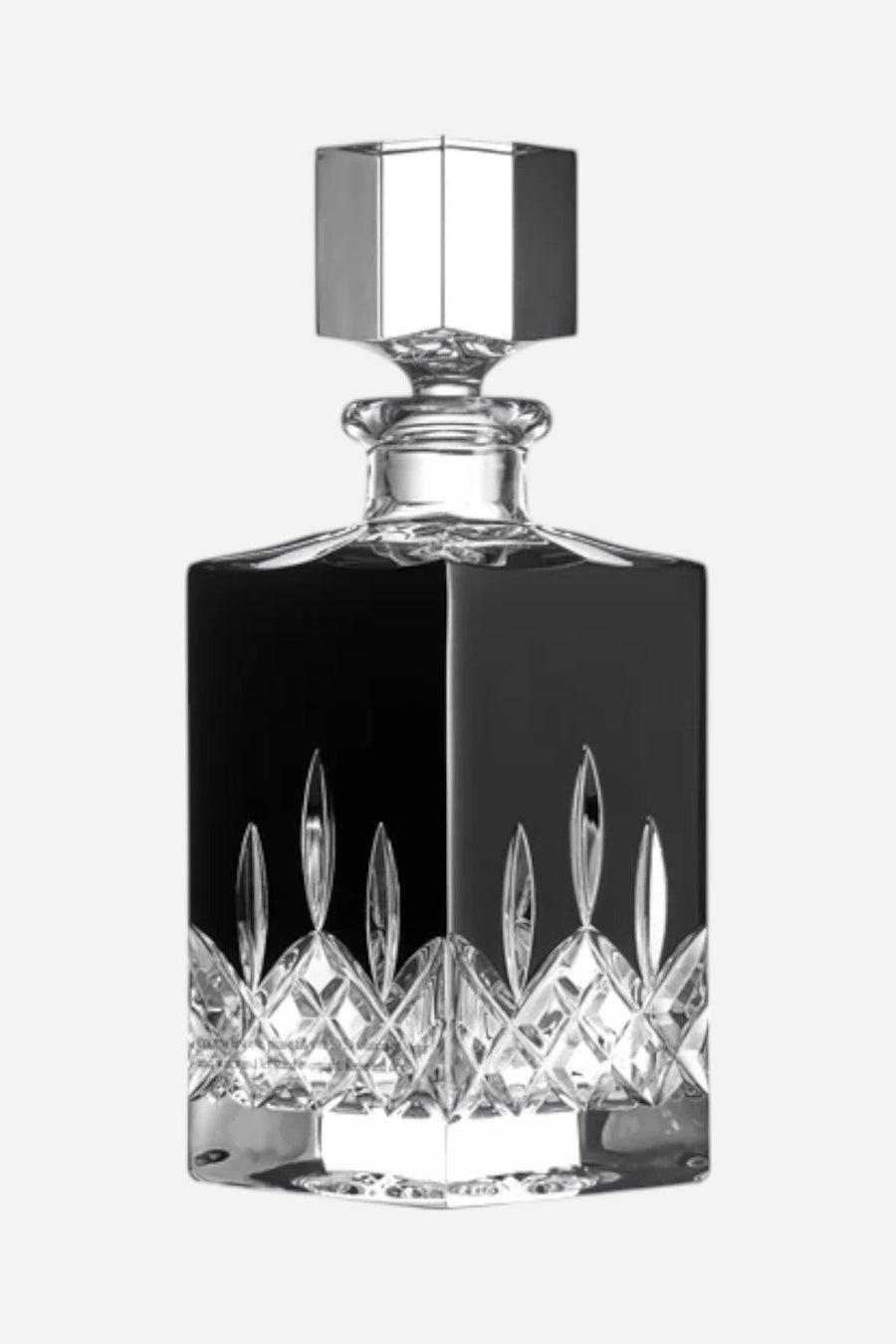 Waterford Lismore Black Square Decanter 24oz – back view