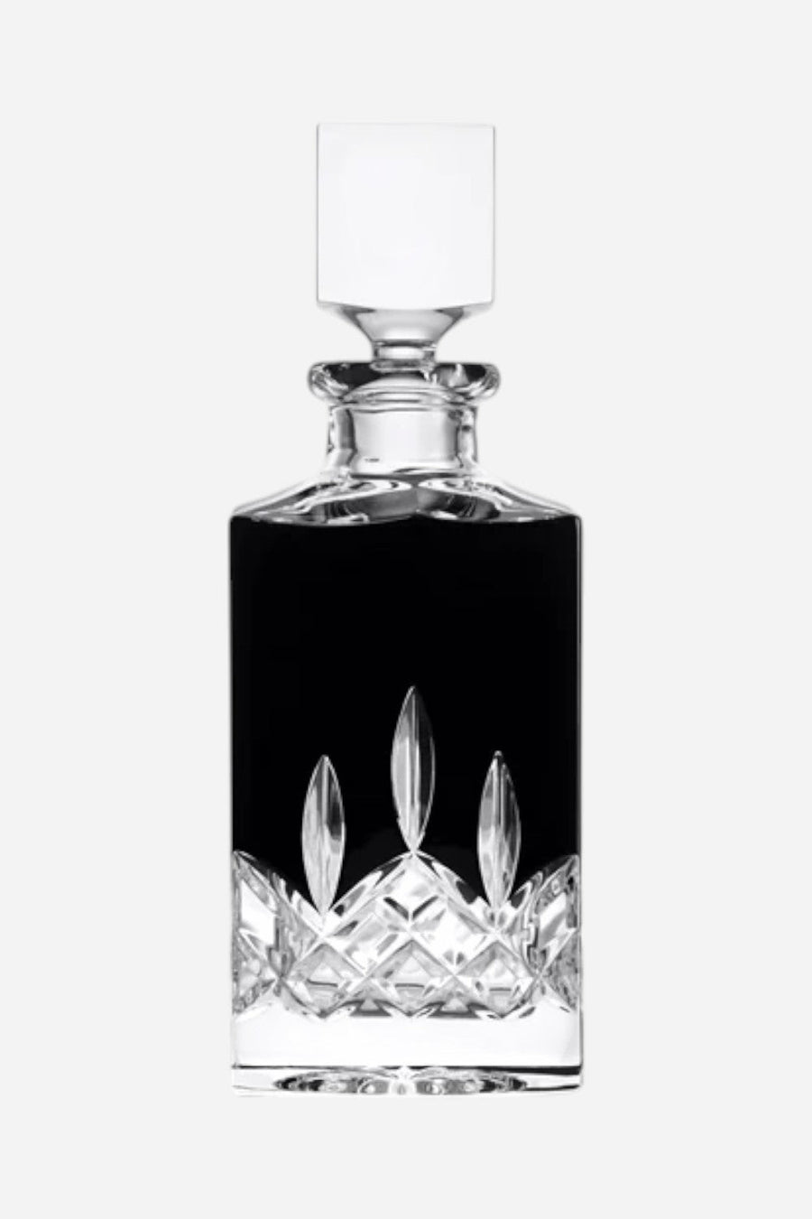 Waterford Lismore Black Square Decanter 24oz – front view