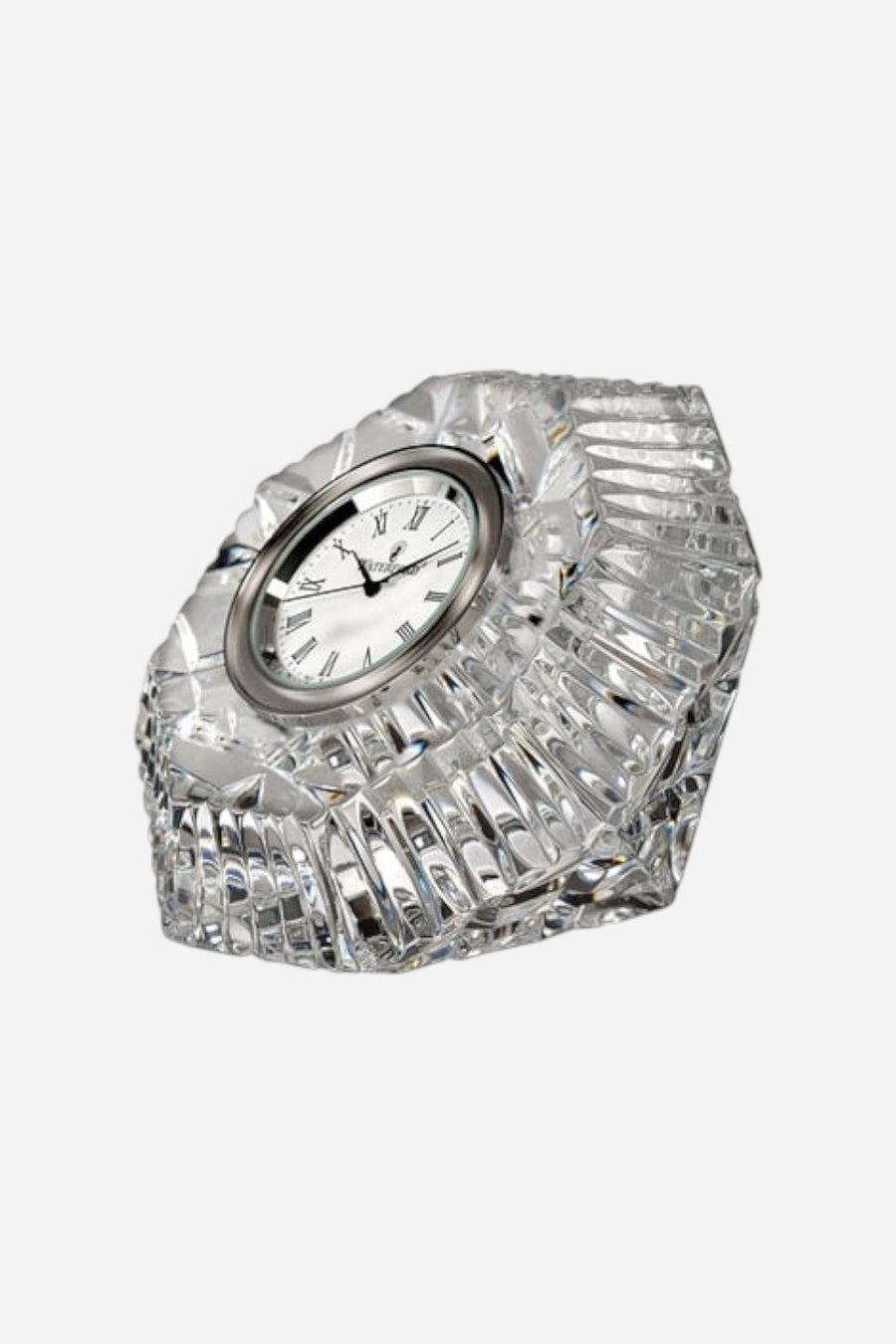 Waterford Lismore Diamond Clock, 2.4in – front view