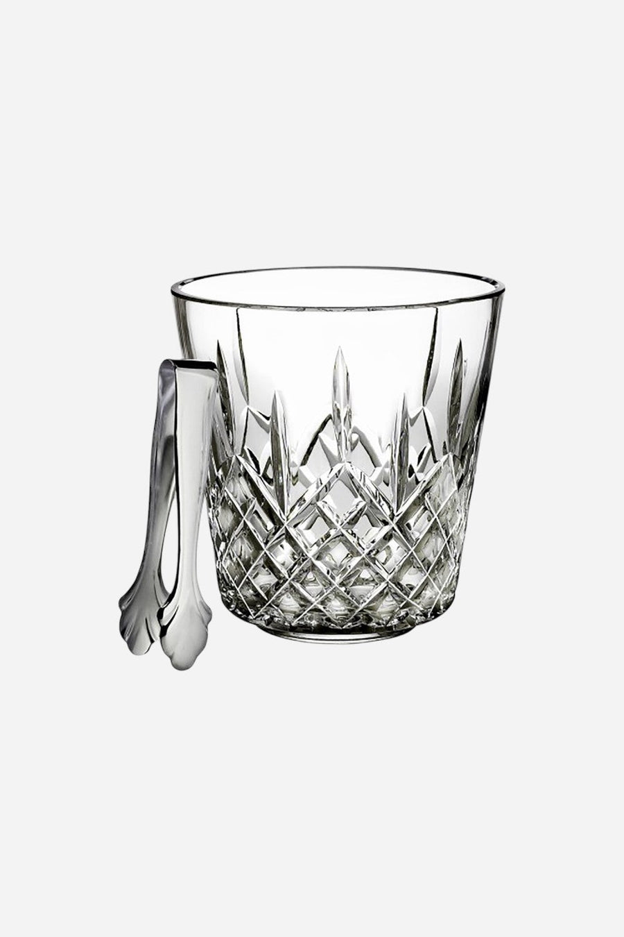 Waterford Lismore Ice Bucket with Tongs 7.5'' – front view