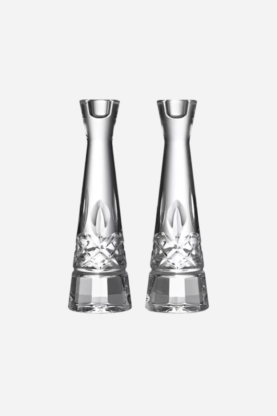 Waterford Lismore Round Candlestick 10", Set of 2 – front view