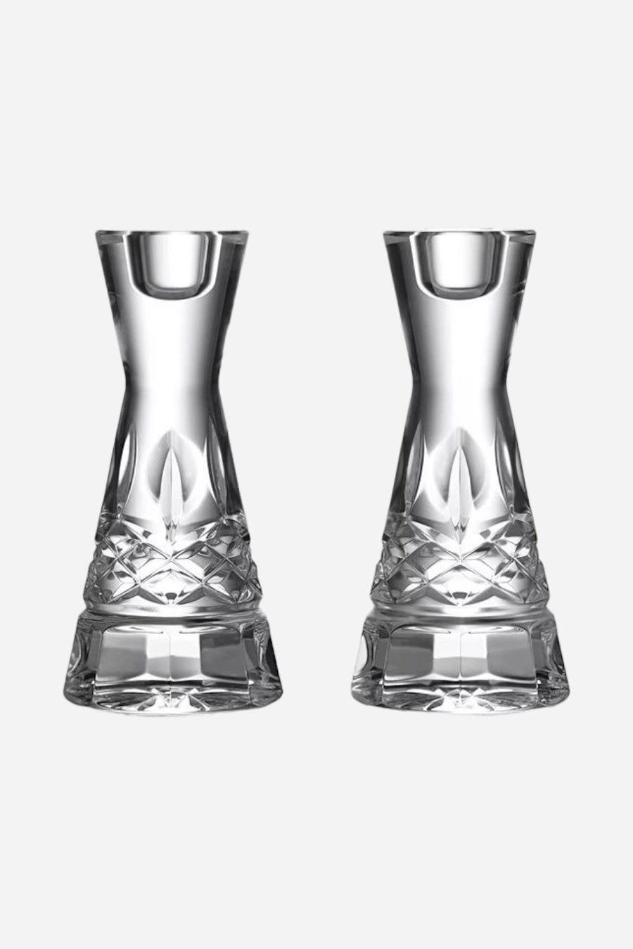 Waterford Lismore Round Candlestick 6", Set of 2 – front view