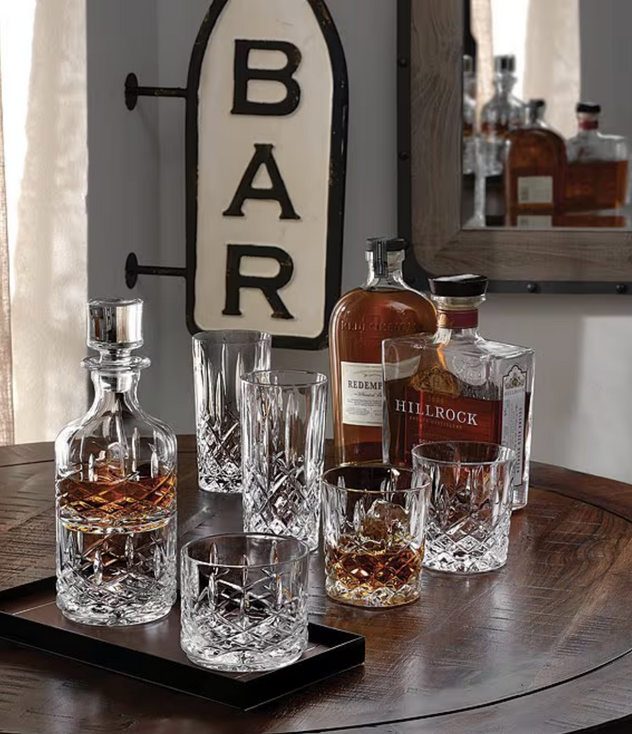 Waterford Markham Stacking Decanter & Tumbler Pair - Set of 3 – back view