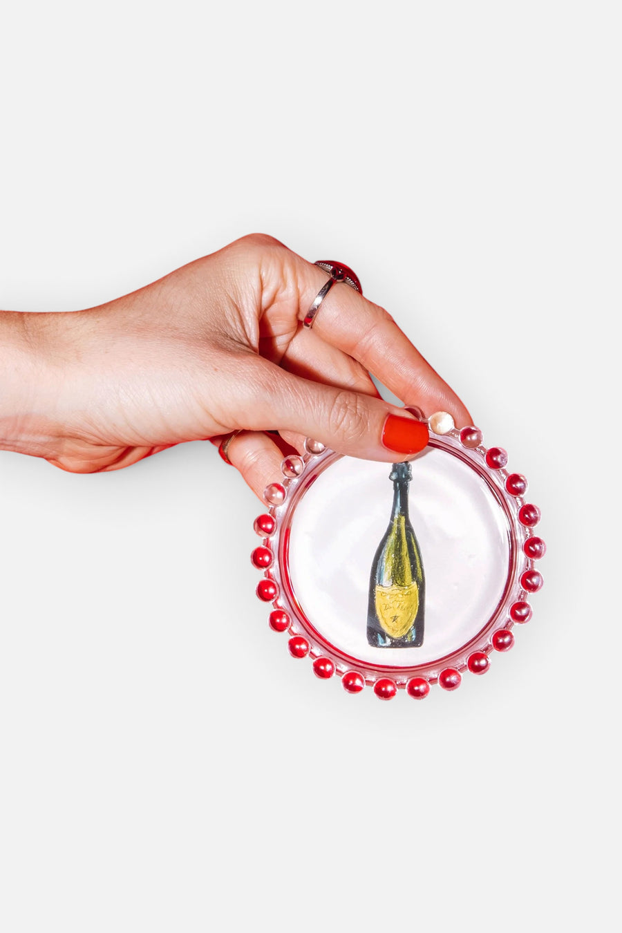 Wear Your Snacks Champagne Trinket Dish – back view