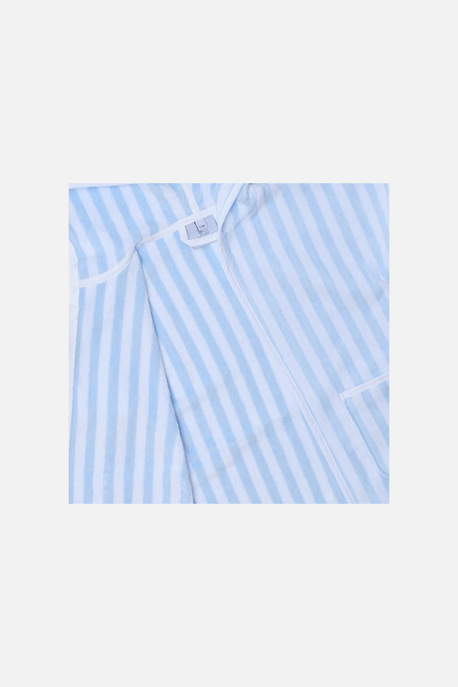 Weezie Stripe Towel Cover Up in Light Blue – detail