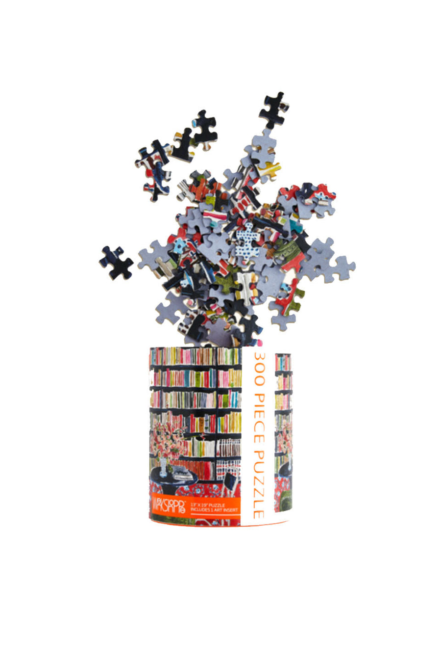 Werkshoppe Books With Flowers 300 Piece Puzzle – back view