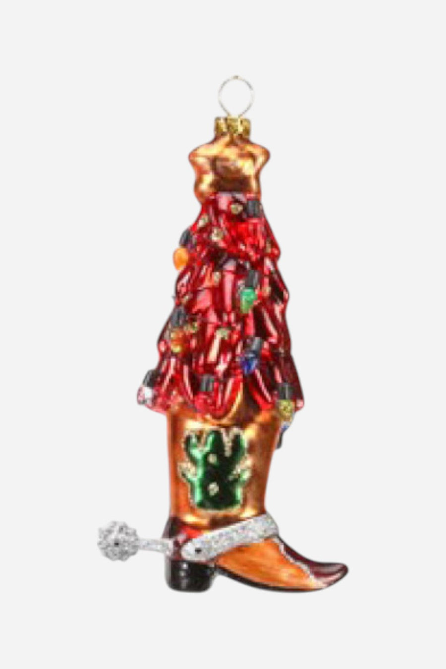 Western Ornament Tree Boot – front view