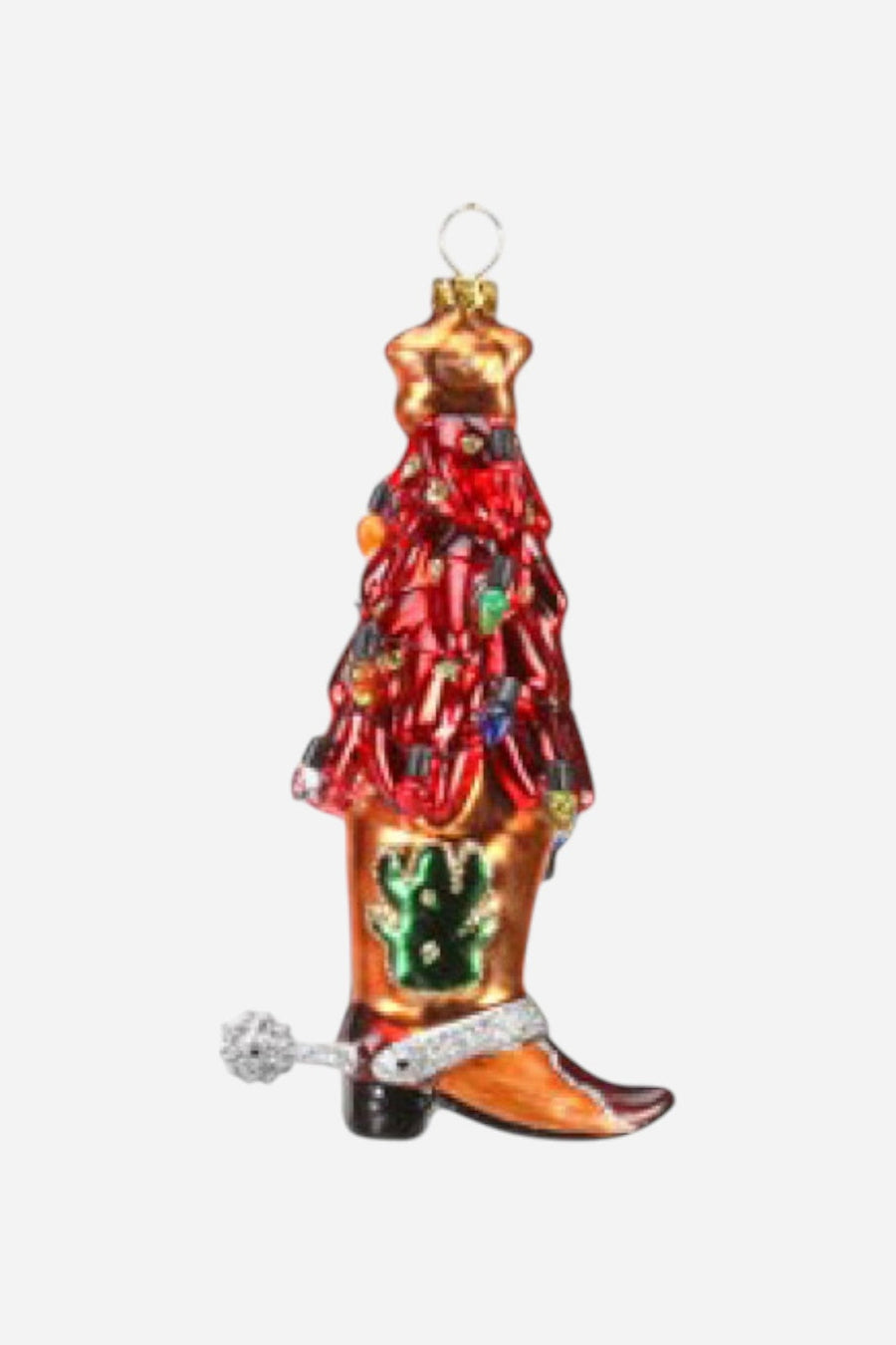Western Ornament Tree Boot – front view