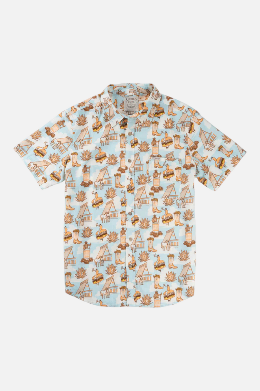 Whataburger x Sendero City Slicker Cowboy Drive Thru Short Sleeve Shirt – detail