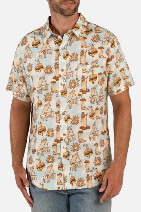 Whataburger x Sendero City Slicker Cowboy Drive Thru Short Sleeve Shirt