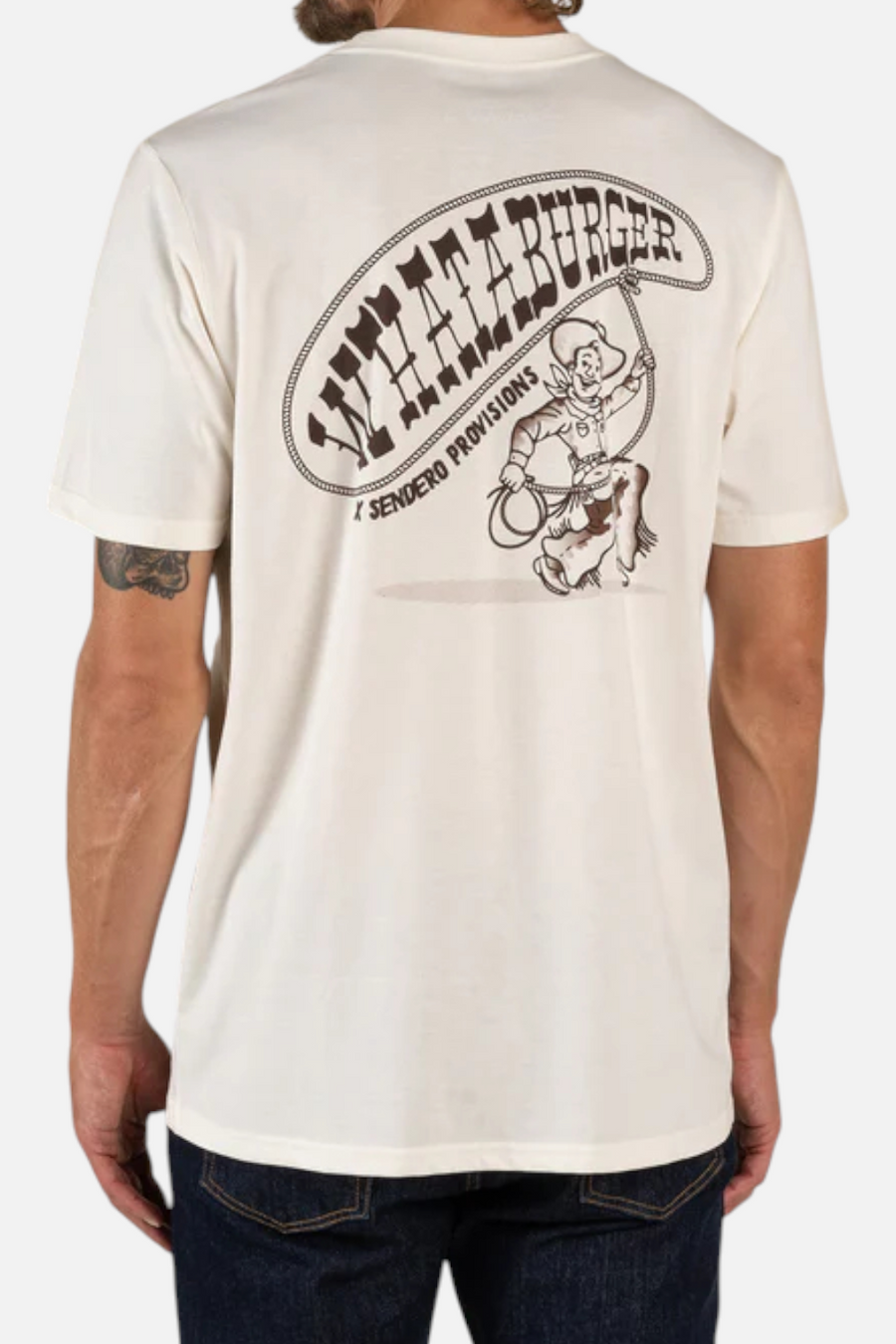 Whataburger x Sendero WhataRopin' Vintage White T-Shirt – back view