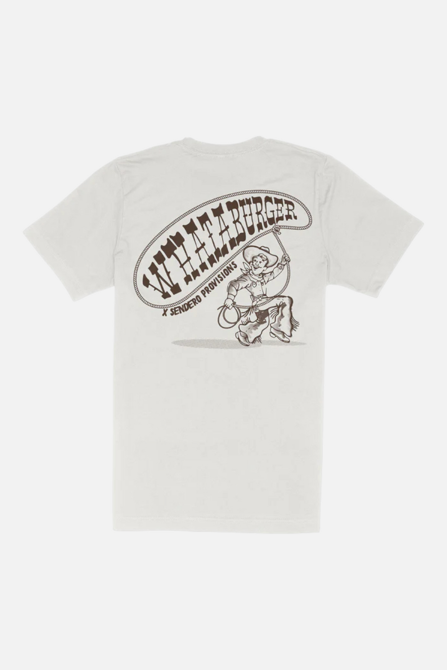 Whataburger x Sendero WhataRopin' Vintage White T-Shirt – front view